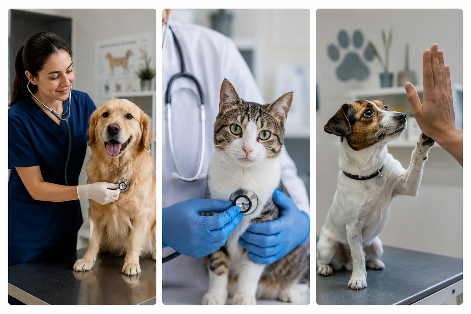 Atención veterinaria a un perro